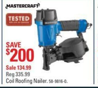 Canadian Tire Coil roofing nailer offer
