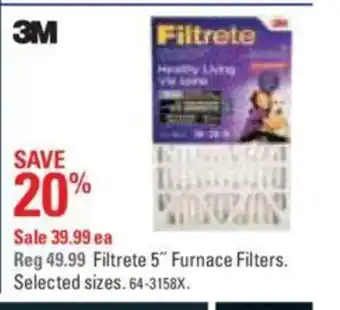 Canadian Tire Filtrete 5" furnace filters offer