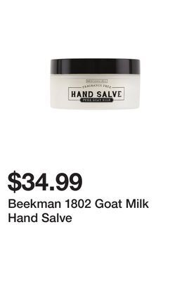 TSC Stores Beekman 1802 goat milk hand salve offer