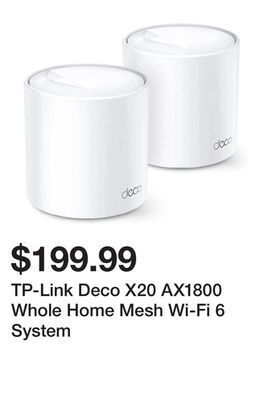 TSC Stores Tp-link deco x20 ax1800 whole home mesh wi-fi 6 system offer