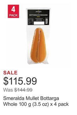 Costco Smeralda mullet bottarga whole 100 g (3.5 oz) x 4 pack offer