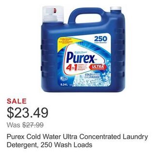 Costco Purex cold water ultra concentrated laundry detergent, 250 wash loads offer