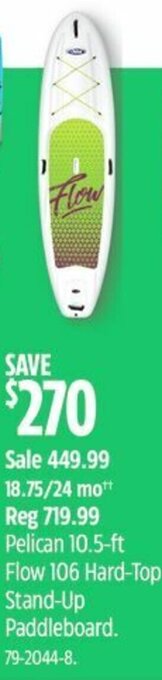 Canadian Tire Pelican 10.5-ft Flow 106 Hard-Top Stand-Up Paddleboard. offer
