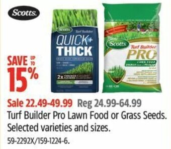 Canadian Tire Turf Builder Pro Lawn Food or Grass Seeds offer