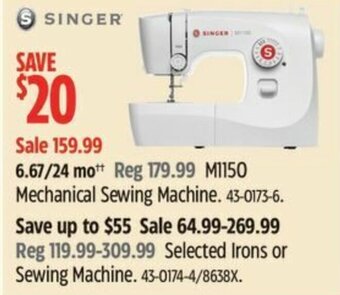 Canadian Tire M1150 Mechanical Sewing Machine offer