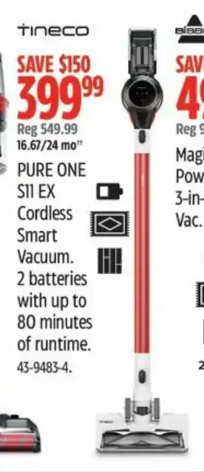 Canadian Tire PURE ONE S11 EX Cordless Smart Vacuum offer