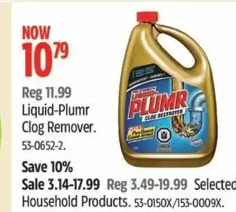 Canadian Tire Liquid-Plumr Clog Remover offer