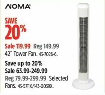 Canadian Tire 42 Tower Fan offer