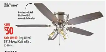 Canadian Tire 52" 3-Speed Ceiling Fan offer