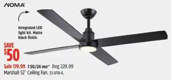 Canadian Tire Marshall 52" Ceiling Fan offer
