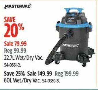 Canadian Tire 22.7L Wet/Dry Vac offer