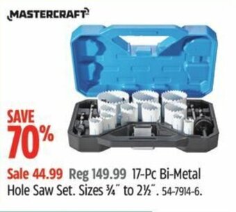 Canadian Tire 17-Pc Bi-Metal Hole Saw Set offer