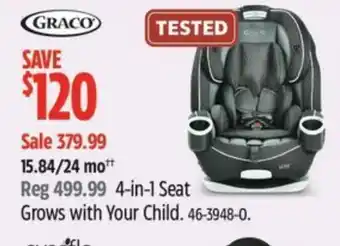 Canadian Tire 4-in-1 Seat Grows with Your Child offer