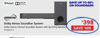 Visions Electronics SOUNDSTAGE Dolby Atmos Soundbar System offer