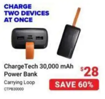 Visions Electronics Charge Tech 30,000 mAh Power Bank offer