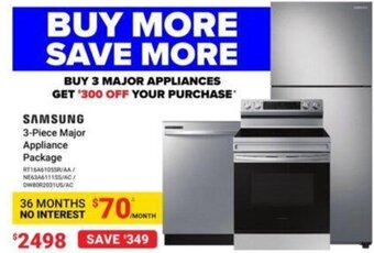 Visions Electronics SAMSUNG 3-Piece Major Appliance Package offer