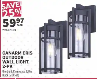 Co-op CANARM ERIS OUTDOOR WALL LIGHT, 2-PK offer