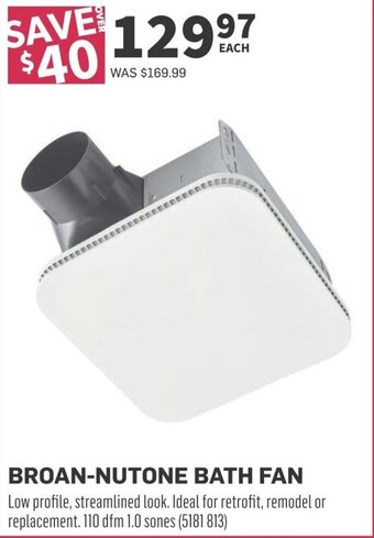 Co-op BROAN-NUTONE BATH FAN offer