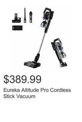 Costco Eureka altitude pro cordless stick vacuum offer