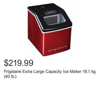 Costco Frigidaire extra large capacity ice maker 18.1 kg (40 lb.) offer