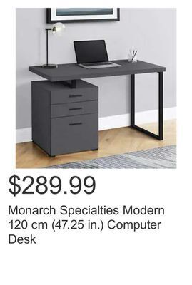Costco Monarch specialties modern 120 cm (47.25 in.) computer desk offer