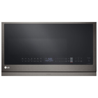 Best Buy Lg over-the-range microwave with easyclean & extendavent - 2.1 cu. ft. - printproof black stainless steel offer