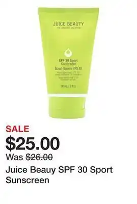 Sephora Juice beauy spf 30 sport sunscreen offer