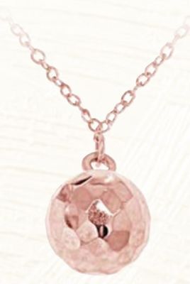 Charm Diamond 10k rose gold 18 ball diamond cut necklace offer