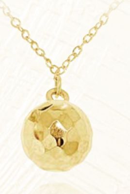 Charm Diamond 10k yellow gold 18 ball diamond cut necklace offer