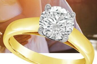 Charm Diamond New brilliance 14k yellow gold lab grown 1.50ct diamond solitaire ring offer