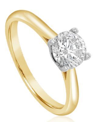 Charm Diamond 14k yellow gold lab grown 1.00ct diamond solitaire ring offer