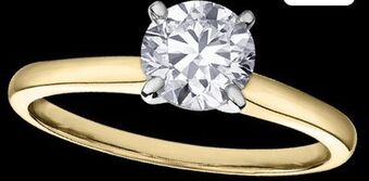 Charm Diamond Glacier fire 14k yellow gold 1.00ct solitaire offer