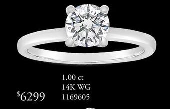 Charm Diamond Glacier fire 14k white gold 1.00ctw solitaire plus ring offer