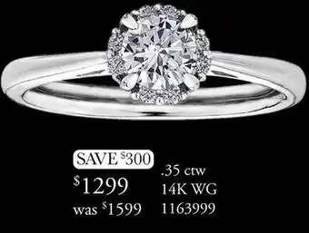 Charm Diamond Glacier fire 14k white gold 0.35ctw bridal ring offer