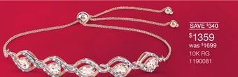 Charm Diamond 10k rose gold morganite and diamond bolo bracelet offer