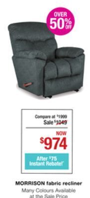 La Z Boy Morrison fabric recliner offer