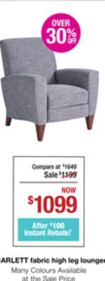 La Z Boy Scarlett fabric high leg lounger offer