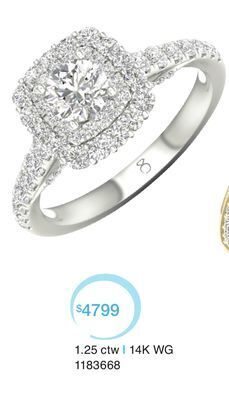 Charm Diamond My diamond story 14k white gold round canadian bridal ring 1.25ctw i1/hi offer