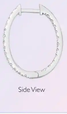 Charm Diamond 14k white gold lab grown 2.00ctw diamond hoops offer
