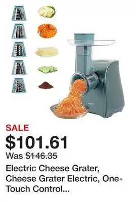 Wayfair Electric cheese grater, cheese grater electric, one-touch control electric grater machine for vegetable, fruits, potato, elec offer