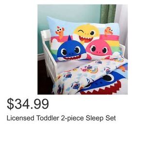 Costco Licensed toddler 2-piece sleep set offer