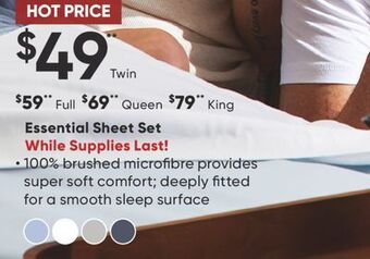 Sleep Country Essential sheet set offer