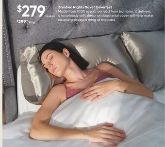 Sleep Country Bamboo nights duvet cover set offer