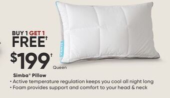 Sleep Country Simba® pillow offer