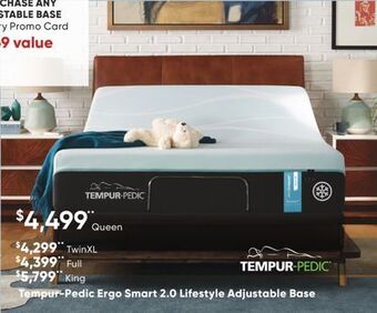 Sleep Country Tempur-pedic ergo smart 2.0 lifestyle adjustable base offer
