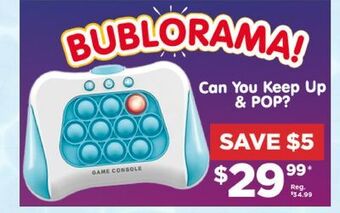 Showcase Bublorama! electronic bubble popping fidget game offer