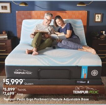 Sleep Country Tempur-pedic ergo prosmart lifestyle adjustable base offer