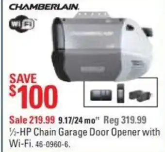 Canadian Tire HP Chain Garage Door Opener with Wi-Fi offer