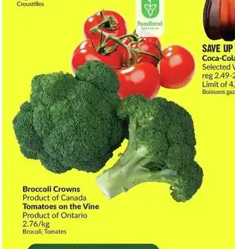 FreshCo Broccoli Crowns or Tomatoes on the Vine offer