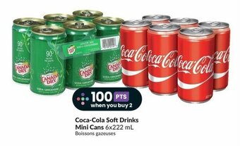 FreshCo Coca-Cola Soft Drinks Mini Cans 6x222 mL offer